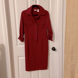 Executive winter weight knit tailored dress